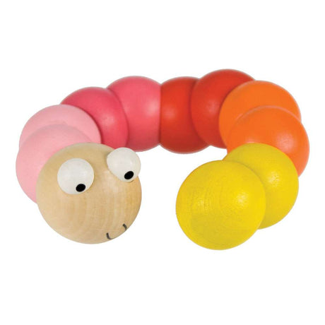 Bigjigs Toys Wooden Wiggly Worm Baby Toy 2 Pack
