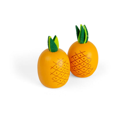 Bigjigs Toys Wooden Pineapple Food Toys for Kids Role Play 2 Pieces