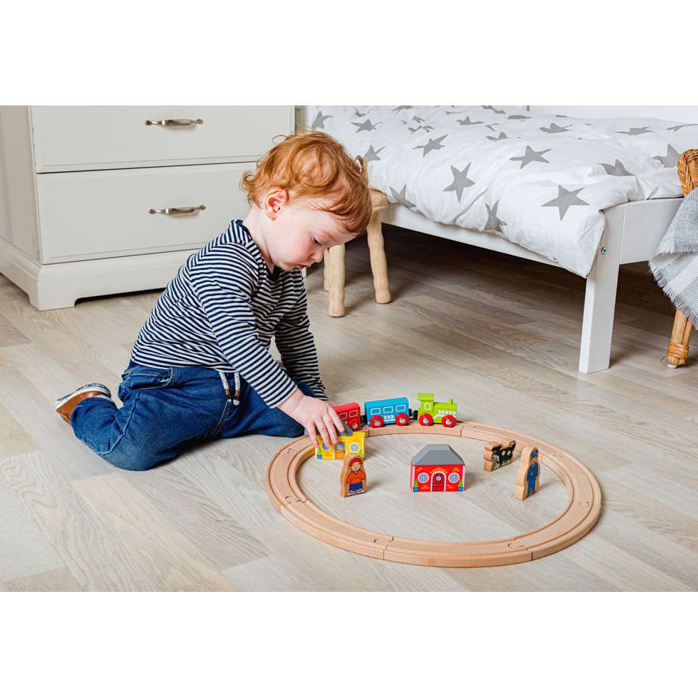 Bigjigs Rail My First Wooden Train Set for Toddlers 20 Pieces