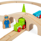 Bigjigs Rail Figure of Eight Wooden Train Set with Engines and Accessories 20 Pieces