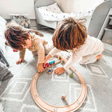 Bigjigs Rail Figure of Eight Wooden Train Set with Engines and Accessories 20 Pieces