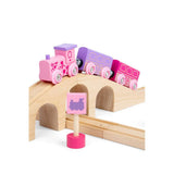Bigjigs Rail Fairy Pink Wooden Train Set for Kids with 35 Play Pieces