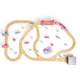 Bigjigs Rail Fairy Town Pink Wooden Train Set 75 Pieces