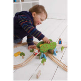 Bigjigs Rail Farm Train Set Wooden Railway with 44 Play Pieces