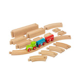 Bigjigs Rail Wooden Train Track Expansion Pack Curves and Straights 24 Pieces