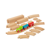 Bigjigs Rail Wooden Train Track Expansion Pack Curves and Straights 24 Pieces