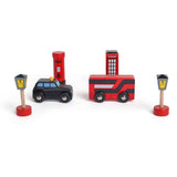 Bigjigs Rail Wooden Road Signs and Accessories Pack 18 Pieces
