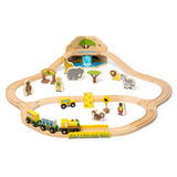 Bigjigs Rail Safari Wooden Train Set 38 Pieces