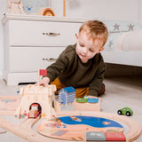 Bigjigs Rail Coastal Clean Up Wooden Train Set with 70 Play Pieces and Recycling Book