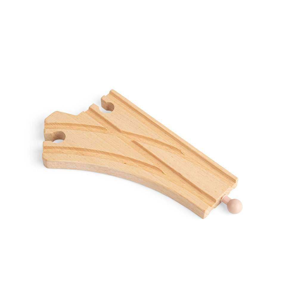 Bigjigs Rail Curved Points Wooden Railway Expansion Pack 2 Pieces