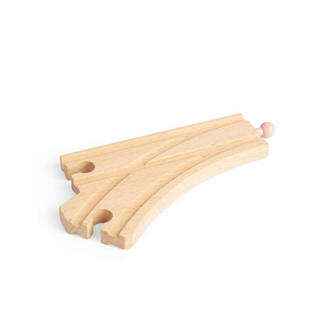 Bigjigs Rail Curved Points Wooden Railway Expansion Pack 2 Pieces