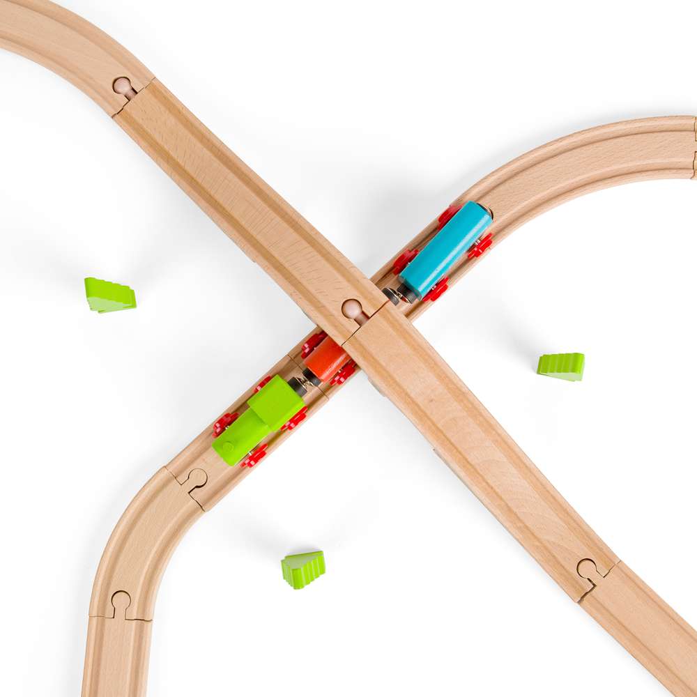 Bigjigs Rail Wooden Three Arch Bridge Train Set Accessory 2 Pieces