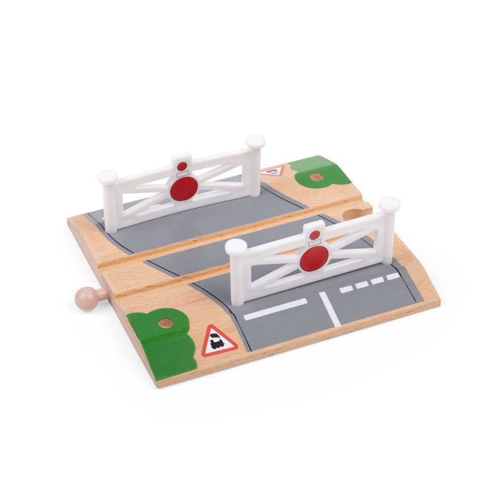 Bigjigs Rail Wooden Level Crossing Railway Accessory for Kids