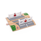 Bigjigs Rail Wooden Level Crossing Railway Accessory for Kids