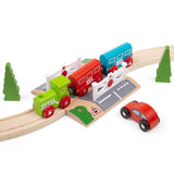Bigjigs Rail Wooden Level Crossing Railway Accessory for Kids