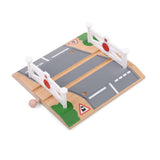 Bigjigs Rail Wooden Level Crossing Railway Accessory for Kids