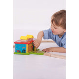 Bigjigs Rail Triple Engine Shed Wooden Train Set Accessory Compatible with Major Brands 3 Years Plus