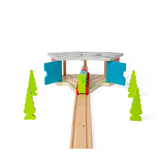 Bigjigs Rail Triple Engine Shed Wooden Train Set Accessory Compatible with Major Brands 3 Years Plus
