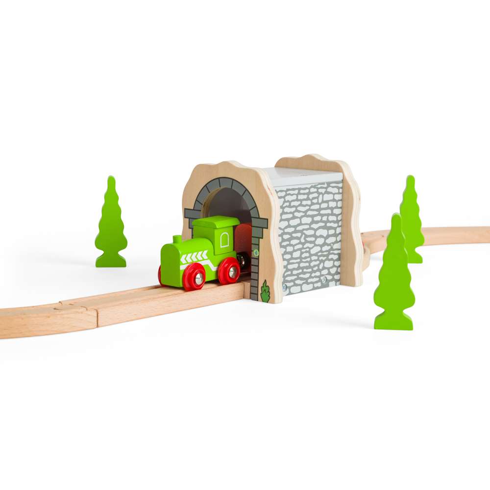 Bigjigs Rail Grey Stone Tunnel Wooden Train Set Accessory