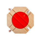 Bigjigs Rail Wooden 4 Way Turntable Train Track Accessory for Kids 3 Years Plus