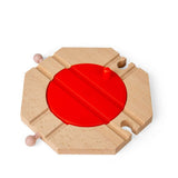 Bigjigs Rail Wooden 4 Way Turntable Train Track Accessory for Kids 3 Years Plus