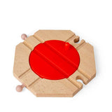 Bigjigs Rail Wooden 4 Way Turntable Train Track Accessory for Kids 3 Years Plus