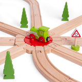 Bigjigs Rail 8 Way Turntable Wooden Railway Expansion Pack Accessories