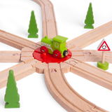 Bigjigs Rail 8 Way Turntable Wooden Railway Expansion Pack Accessories