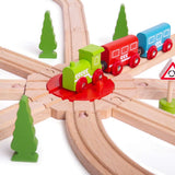 Bigjigs Rail 8 Way Turntable Wooden Railway Expansion Pack Accessories
