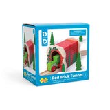 Bigjigs Rail Red Brick Tunnel Wooden Train Accessory for Kids Toy Railway Sets