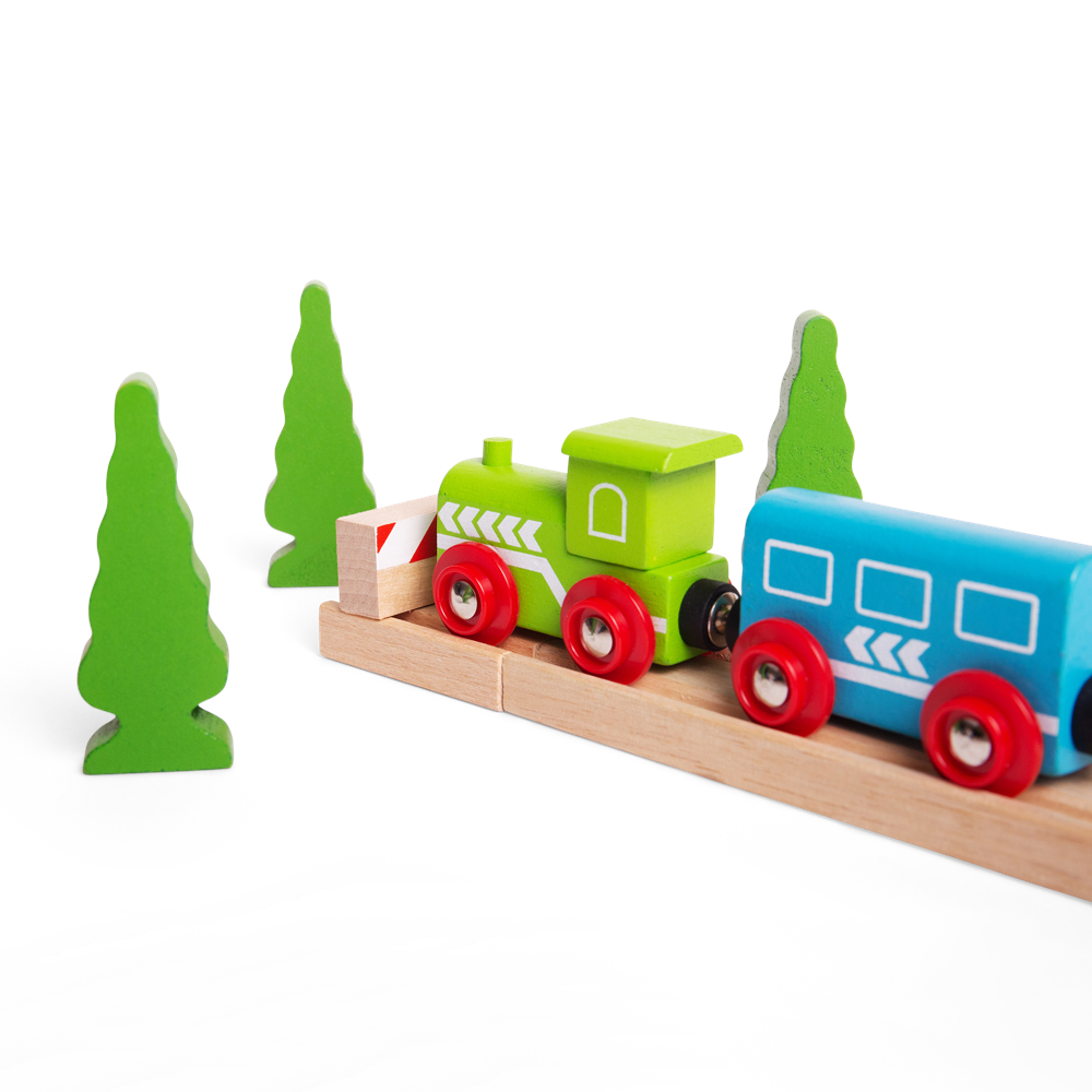 Bigjigs Rail Wooden Railway Buffers Expansion Pack 6 Pieces