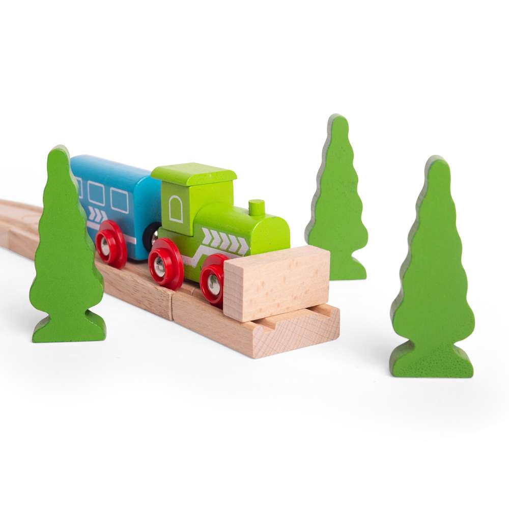 Bigjigs Rail Wooden Railway Buffers Expansion Pack 6 Pieces