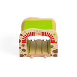 Bigjigs Rail Double Tunnel Wooden Train Set Accessory Compatible with Major Brands