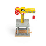 Bigjigs Rail Big Yellow Toy Crane Wooden Railway Accessory for Train Sets