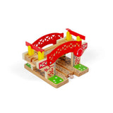 Bigjigs Rail Wooden Lifting Bridge Train Set Accessory with Track 3 Pieces