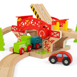Bigjigs Rail Wooden Lifting Bridge Train Set Accessory with Track 3 Pieces