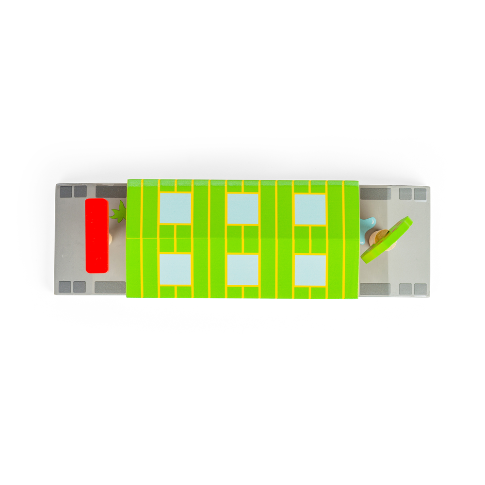Bigjigs Rail Village Station Wooden Railway Accessory with Two Platforms for Toy Train Sets