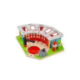 Bigjigs Rail Five Way Engine Shed Wooden Train Set Accessory with Turntable