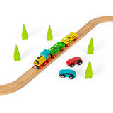 Bigjigs Rail Wooden Car Loader Train Accessory with 2 Cars and Engine 8 Pieces
