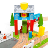 Bigjigs Rail Wooden Signal Box Railway Road Accessory 3 Pieces