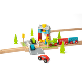 Bigjigs Rail Wooden Signal Box Railway Road Accessory 3 Pieces