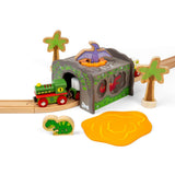 Bigjigs Rail T-Rex Tunnel Wooden Train Set Accessory Dinosaur Toy Train Track Add On