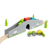 Bigjigs Rail Wooden Farm Bridge Accessory for Toy Train Sets 2 Pieces