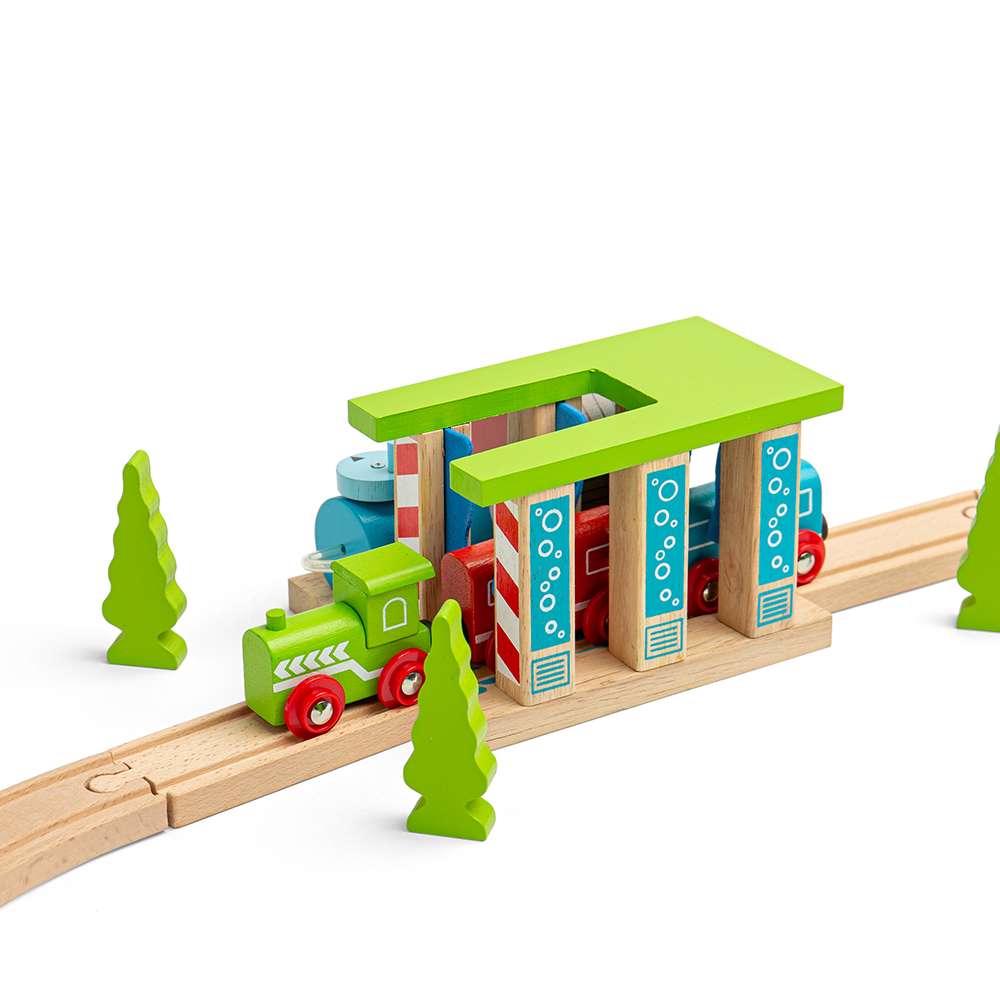 Bigjigs Rail Wooden Train Washer Accessory for Wooden Railway Sets