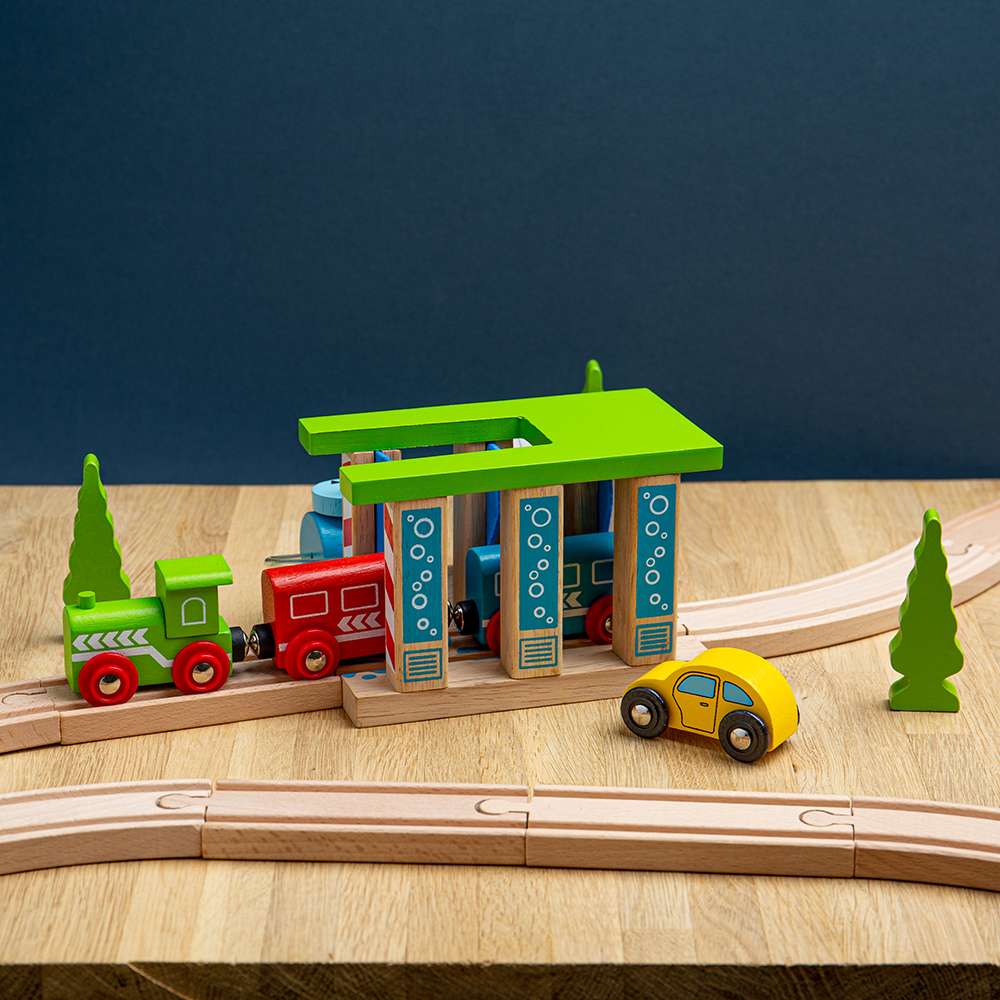 Bigjigs Rail Wooden Train Washer Accessory for Wooden Railway Sets