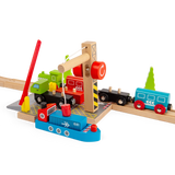 Bigjigs Rail Wooden Container Shipping Yard Crane Accessory for Train Sets