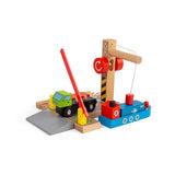 Bigjigs Rail Wooden Container Shipping Yard Crane Accessory for Train Sets