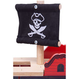 Bigjigs Rail Wooden Pirate Galleon Ship Toy Train Set Accessory