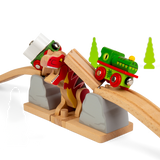 Bigjigs Rail T-Rex Bursting Bridge Wooden Train Set Accessory Dinosaur Railway Toy