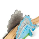 Bigjigs Rail Dino Riser Tunnel 2 in 1 Wooden Railway Accessory for Kids Train Sets